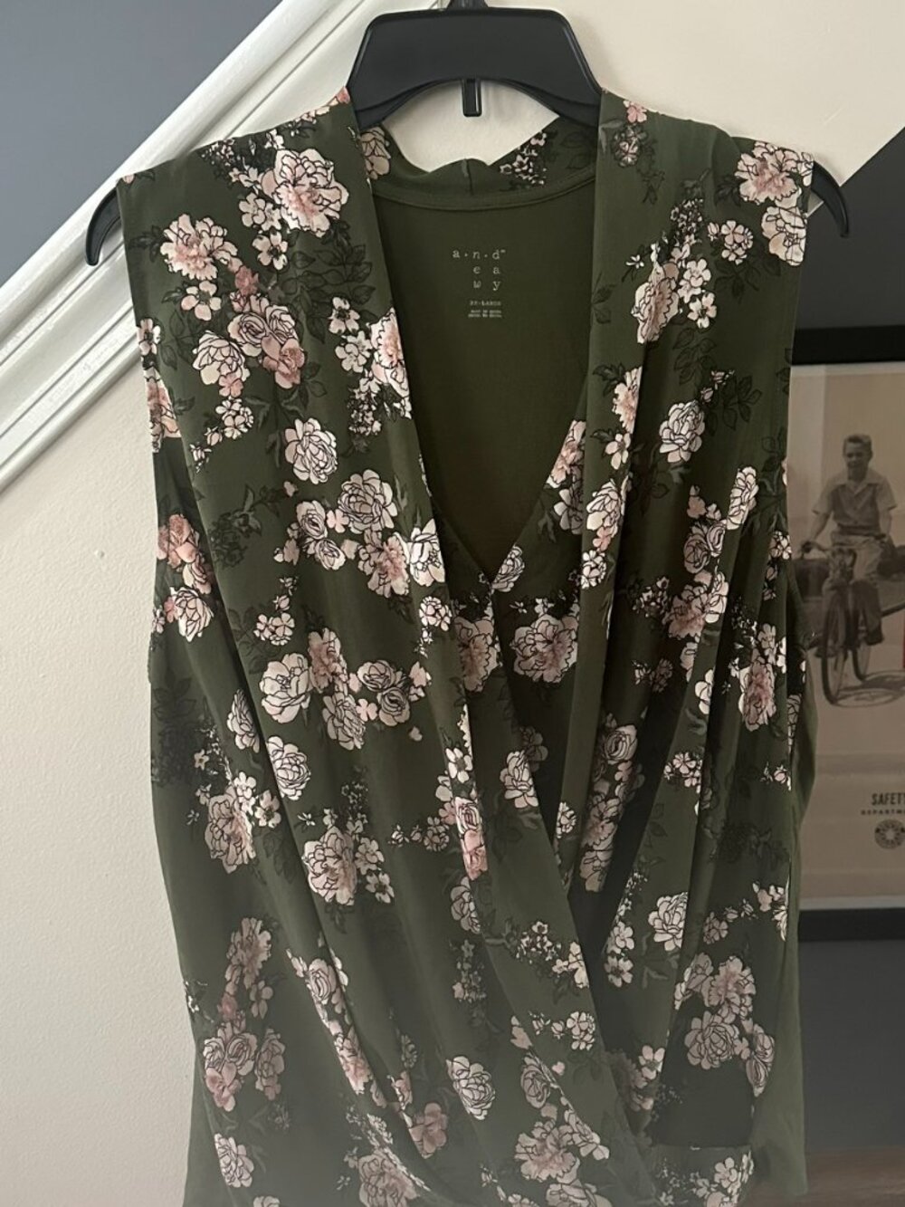 A New Day Easy Floral Sleeveless Blouse – XXL